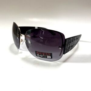 New GUESS Wrap Around Sunglasses GO00034 Acetate Embossed Black